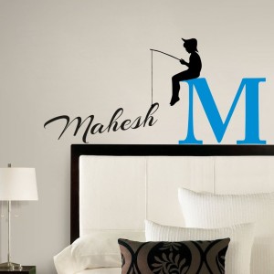 decor kafe 22 cm Fishing Style Name MAHESH Wall Covering Size : (56 X 36 CM  ) Self Adhesive Sticker Price in India - Buy decor kafe 22 cm Fishing Style  Name