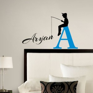 decor kafe 22 cm Fishing Style Name ARYAN Wall Covering Size : (56 X 36 CM  ) Self Adhesive Sticker Price in India - Buy decor kafe 22 cm Fishing Style  Name