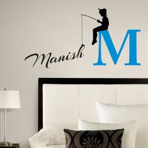 decor kafe 22 cm Fishing Style Name MANISH Wall Covering Size : (56 X 36 CM  ) Self Adhesive Sticker Price in India - Buy decor kafe 22 cm Fishing Style  Name