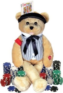 Chantilly Lane G1197 Musical Bear " Sings The Gambler Song for sale online