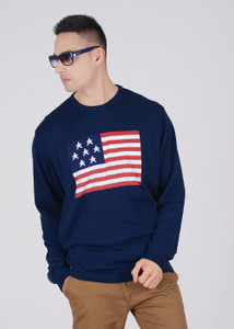 AMERICAN SWAN Printed Round Neck Men 