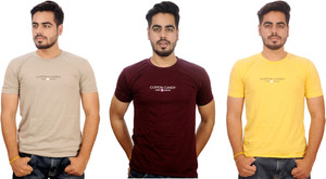 neon orange v neck t shirt