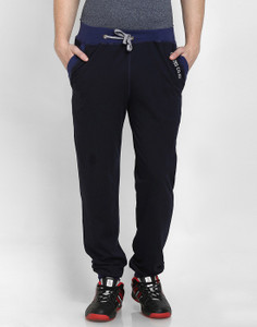 Premium Solid Men Blue Track Pants 