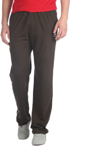 Crusoe Solid Men Brown Track Pants