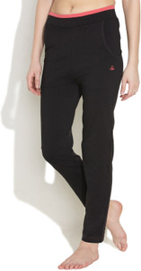 URBAN YOGA Solid Women Black Track 