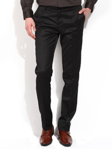 Blackberrys Slim Fit Men Black Trousers 