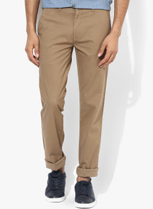 Koutons Slim Fit Men Beige Trousers 