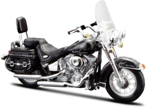 Maisto 1:18 Harley Davidson 2002 FLSTC Heritage Softail Bike Motorcycle Model 
