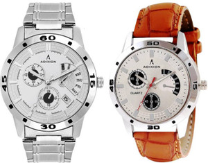 ADIXION New Combo Chronograph pattern Steel Genuine Leather