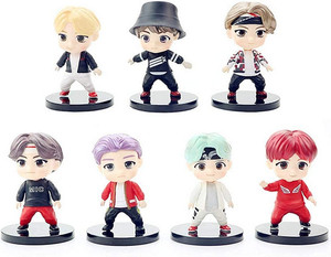 freakmall BTS Action Figure Set of 7 (7 cm) - BTS Action Figure