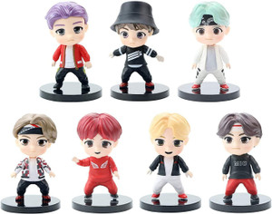 gtrp Toys Set of 7 Kpop BTS Tiny Tans Action Figure - Toys Set of
