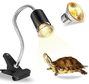 Image showcasing PetJoy 50W UVB Turtle Basking Light with Holder, UV Sun Lamp for ...