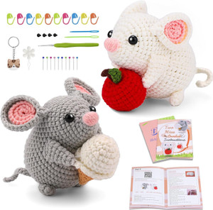 TREXEE Crocheting Animals Kits w Step-by-Step Video Tutorials, Crochet