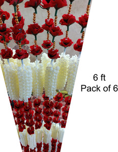 Madchen White, Red Jasmine, Rose Artificial Flower Price in India - Buy ...