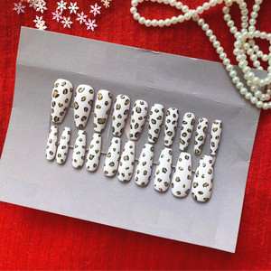 nail knack Cheetah Presson Nails (Pack of 10) Artificial Nails/Fake