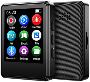 MP3 Lejátszó 32 GB, Bluetooth 5.0, 2,4 Hüvelykes Képernyő, HiFi Hang Erintogombok Hangszoro Fm Radio Felvetel Ebook Kepernyozar 128 Gb Ig Tamogatja A Kartyat X001l0ofhz