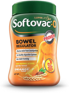 Softovac Isabgol Bowel Powder for Constipation, Orange Flavour Price in