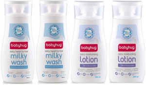 Babyhug Milk Protein Formula Daily Full Body and Face Moisturizing Milky Cream Ideal for Newborn Baby'S Delicate Skin - 50 g