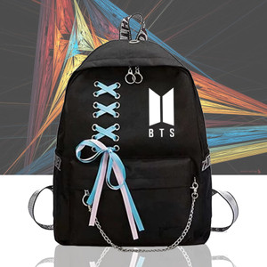 Lightweight BTS Printed Girls School Bag For 11th Class Student 15