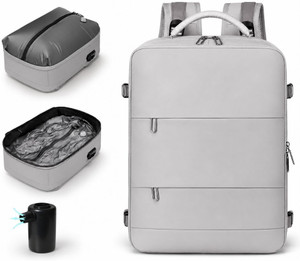 Shopsy KARRIER 60L Grey Vacuum Compression Laptop Backpack - Image 1