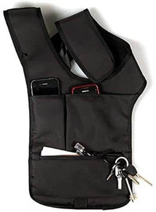 Bandoleras Para Hombre De Cuero Steampunk Underarm Shoulder Bag - PU Leather Anti-Theft Crossbody Pouch (3.94"x3.94") Double Shoulder Bag Under Armpit