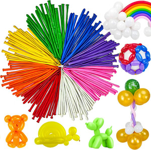 Rimobul 100PCS 260Q Twisting Animal Balloons - Thick Latex Balloons For Clown & Party Shapes (Green)