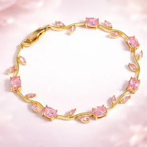 Ziviana Store Emerald Gold-plated Bracelet - Image 1