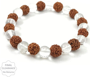 Wood crystal bracelet clearance