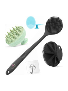 Shopsy Agistar Silicone Bath Scrubber 5-in-1 Set - Image 1