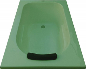 MADONNA Alexander Acrylic 6 Feet Rectangular Acrylic (with headrest) - Green Alcove Bathtub ...