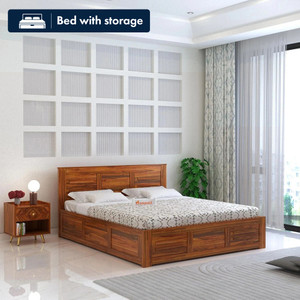 Ganpati Arts Sheesham Wood Swiss Bed For Bedroom/Wooden Cot/Bed