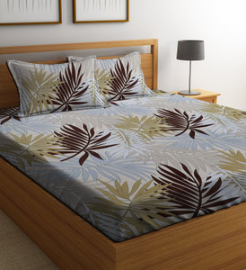 Decorum 204 TC Cotton Queen Printed Fitted (Elastic) Bedsheet - Buy ...