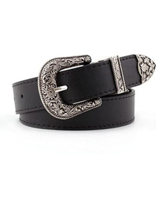 SYGA Women Casual Black Leather Belt - Image 5