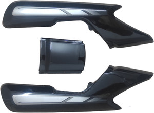 kristal Side Panel Suitable For Bike HF Deluxe Black With Grey