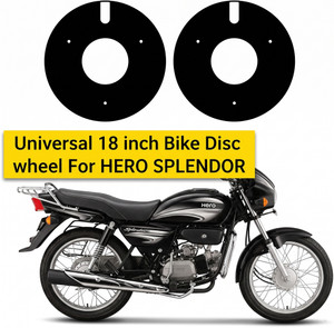 Shopsy Black Wheel Cover for Hero Splendor, Pack of 2 - Image 1
