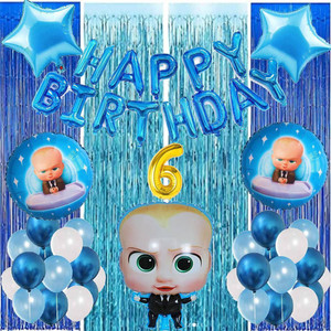 Attache Baby Boss Theme Foil Balloon for Birthday Decoration items (6 ...