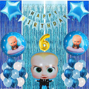 Attache Baby Boss Theme Foil Balloon for Birthday Decoration items (6 ...