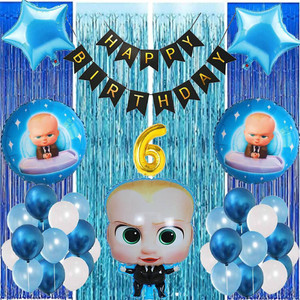 Attache Baby Boss Theme Foil Balloon for Birthday Decoration items (6 ...