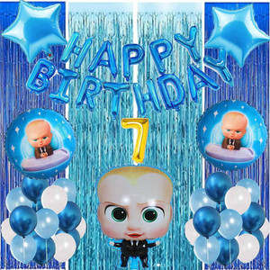 Attache Baby Boss Theme Foil Balloon for Birthday Decoration items (7 ...