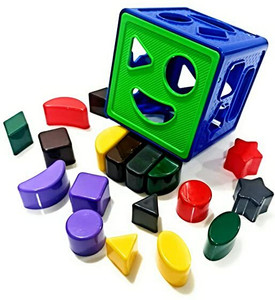 SJT Shape Sorting Cube with 18 Shape and Different Color - Kids ...
