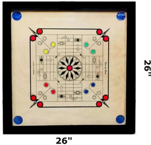 Carrom Board - Carrom Board Game Medium Size 1.5 Boarder Free Coin Set