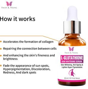 glutathione whitening serum price Face with Kojic Acid and Vitamin C 100ml Private Label Glutathione Whitening Serum