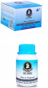 DR. JAMES Combo Kit Glutathione Skin Whitening Capsule And Cream Price in India