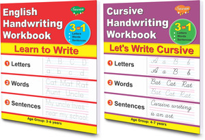 Cursive Handwriting Work Book 3 in 1 and English Handwriting Work Book ...