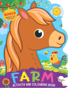 Dreamland Publications Farm Activity And Colouring Book- Die Cut Animal Shaped Book main image 0