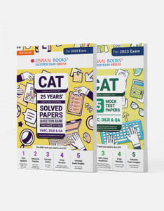 Oswaal CAT 25 Years Solved Papers + Mock Test 15 Sample Question Papers ...