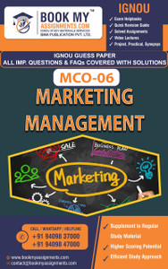 IGNOU MCO 06 Marketing Management | Guess Paper | Important Question ...
