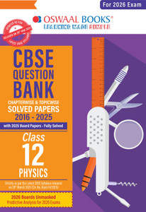 CBSE Question Bank SOLVED PAPERS Class 12 Physics For 2026 Exam: Buy ...