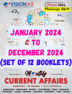 Vision IAS Monthly Current Affairs Magazine January to December 2024 ...