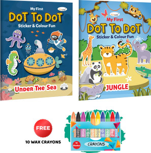 My first Dot to Dot Sticker & Colour Fun - Under the Sea and Jungle ...